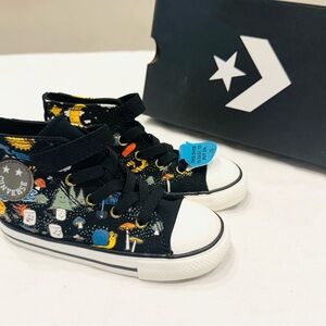 CONVERSE 767531F CHUCK TAYLOR ALL STAR BLACK / BOLDMANDARIN INFANTS SHOES
